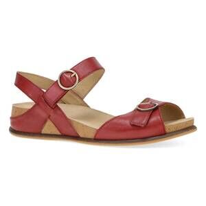 NEW DANSKO women's candace sandals in burnished nappa red